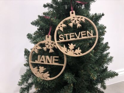 Personalised Wooden Christmas tree Decoration